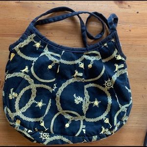 YAK PAK ADORABLE NAUTICAL HOBO HANDBAG